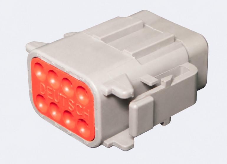 Deutsch DTM Series 8-Pin Mini Plug Housing – Takes Sockets