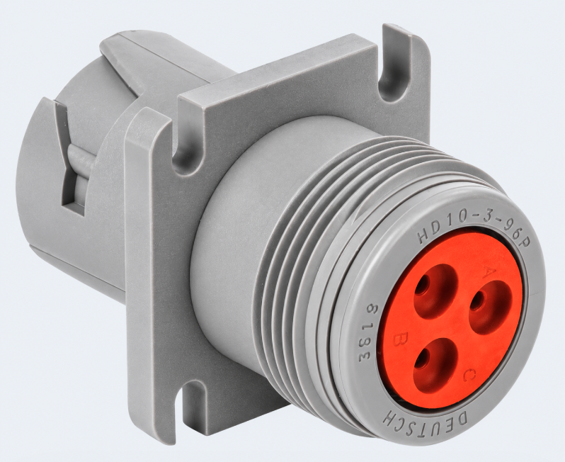 Deutsch HD10 Series 3P Cable Panel Mount Housing