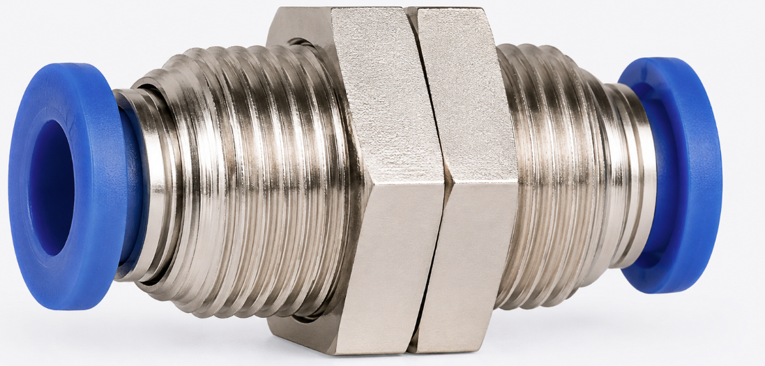 6mm Bulkhead Tube-to-Tube Adaptor