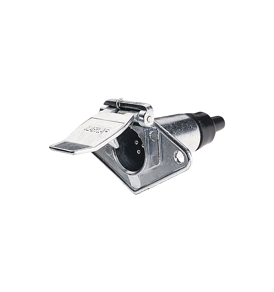 Small, Round, Metal 7-Pin Trailer Connector