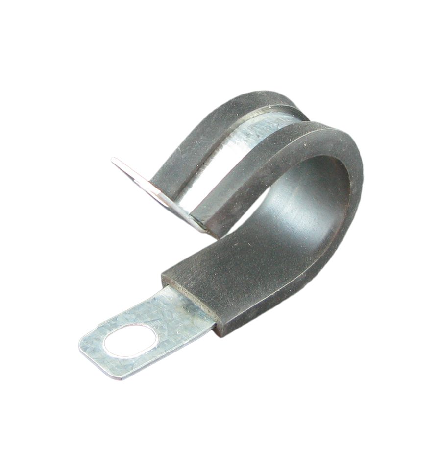 Rubber Insulated P-Clips, 6mm Mounting Hole