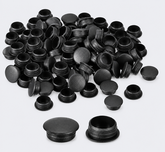 10mm Plain Conduit Plug Plastic Black (10 pack)
