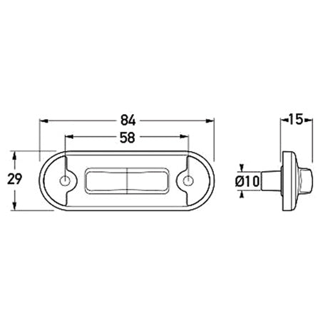 Hella DuraLED Flush Mount Lamp