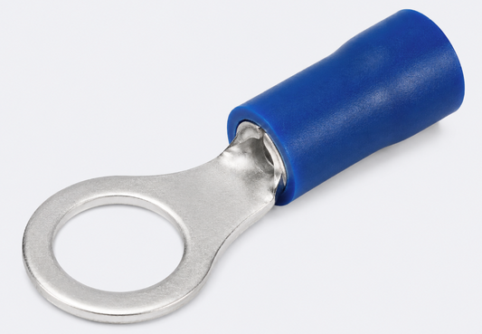 Blue 4mm ring terminals (10 pack)