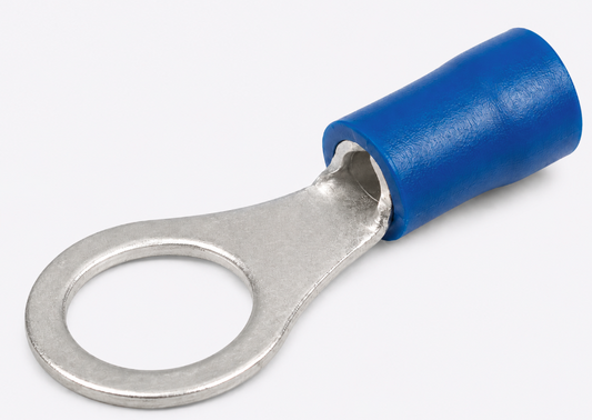 Blue 8mm ring terminals (10 pack)