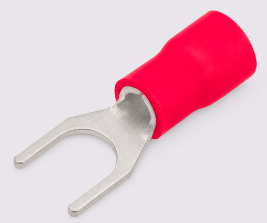 Fork Terminals - 4mm Red (10 pack)