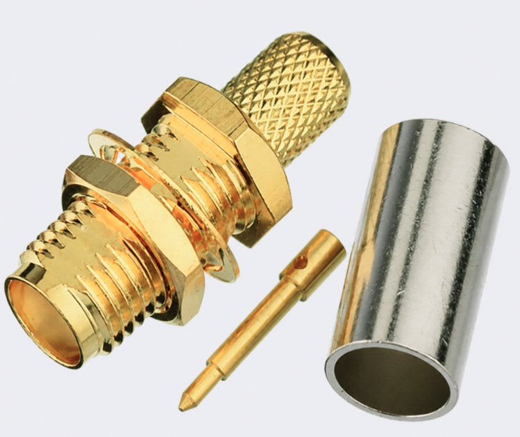 Miniature Coaxial Connector Straight Cable, Jack Crimp SMA-186