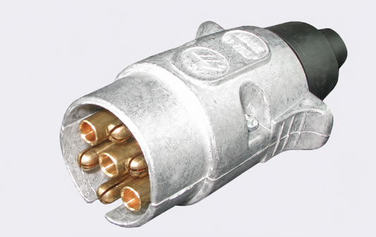 QVEE 7 pin large round metal trailer plug