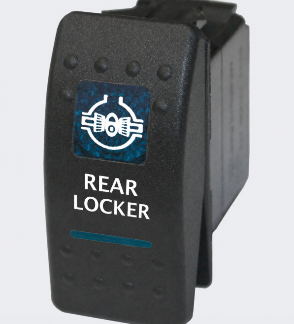 Rear Air Locker Rocker Switch with Blue Illumination
