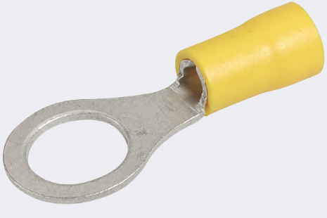 Yellow 10mm ring terminals (10 pack)