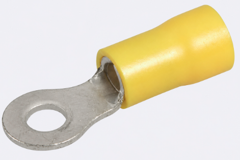 Yellow 4mm ring terminals (10 pack)
