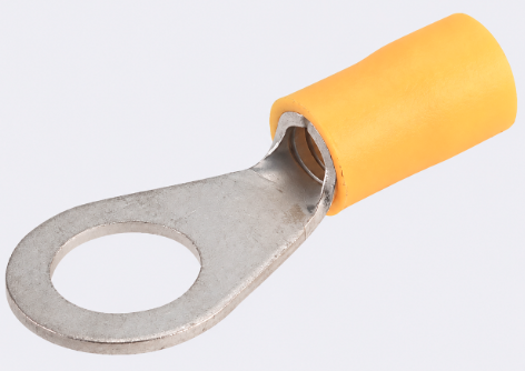 Yellow 8mm ring terminals (10 pack)