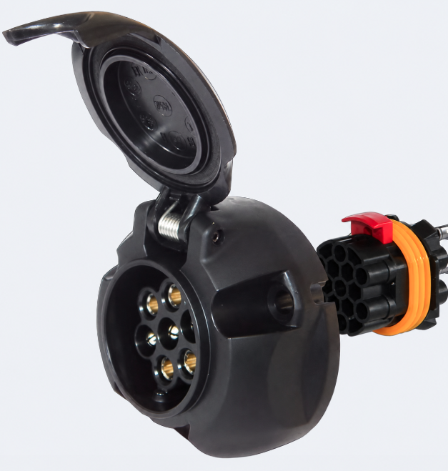 Hella Weatherproof 7-Pin Trailer Socket and Core Insert