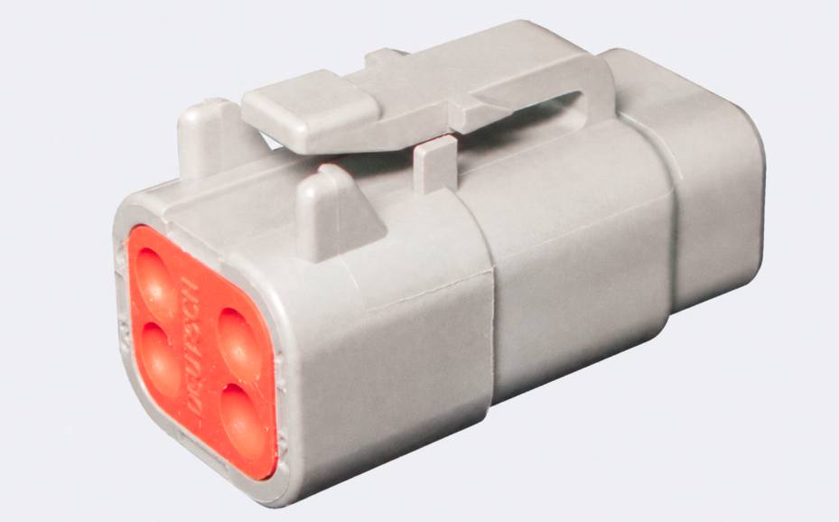 Deutsch DTM Series 4-Pin Mini Plug Housing – Takes Sockets