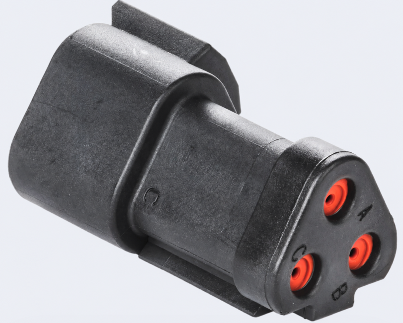 Deutsch HD Series 3-Way Receptacle Housing – Black