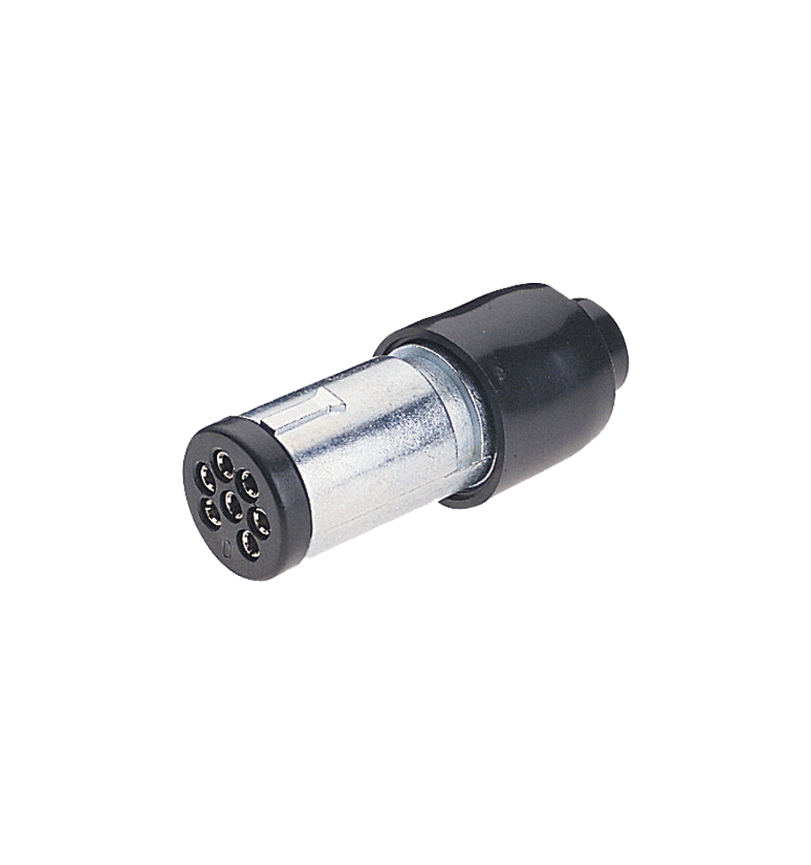 Small, Round, Metal 7-Pin Trailer Connector