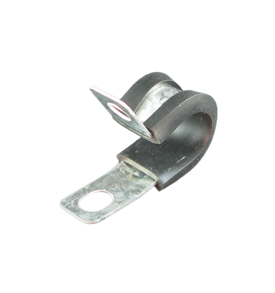 Rubber Insulated P-Clips, 6mm Mounting Hole